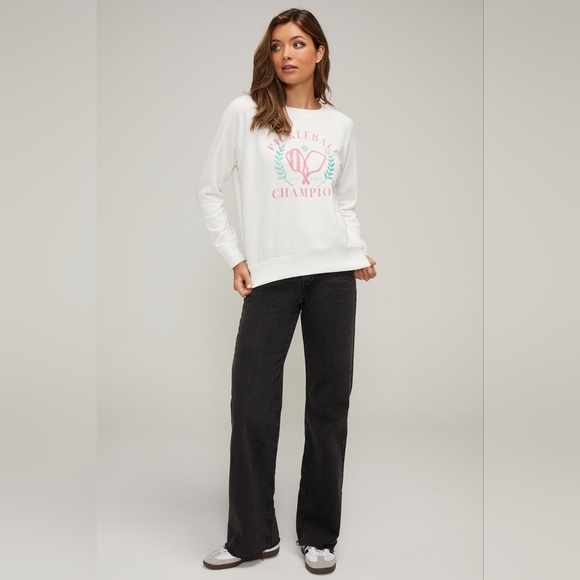 Wildfox Pickleball Champ Keely Raglan Sweatshirt Size M NWT - Picture 2 of 7